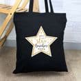 Star Teacher Black Cotton Bag